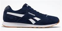 UK size 7.5 - reebok CLASSIC glide trainers navy suede white stripe gum sole
