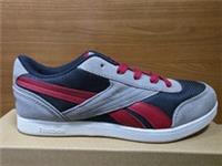 UK size 5.5 - reebok classic vienna walking trainers navy red grey suede