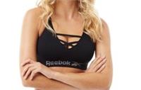 Reebok Maryna Sports Bra Black Size M Non Wired Padded Seamless Bralette New - M Regular