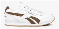 UK size 4.5 - reebok CLASSIC jog trainers white brown gum sole