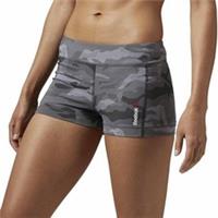Reebok Women's One Series Camo Hot Shorts, Charcoal - AJ0710 - L - L Regular