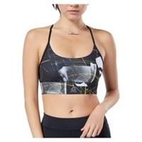 Reebok Wor New Tri Back Bra Aop EC2407 Black and White - S - S Regular