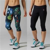 Womens Reebok CrossFit Reversible Chase Capri Tights - B45247