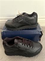 Reebok Royal Glide Kids Trainers Black UK 3.5 EU 35 School Shoes New With Box