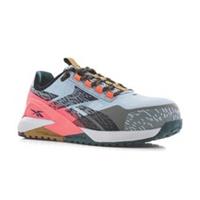 Reebok Safety Trainers Womens Wide Fit Grey Pink Metal Free Composite Toe Size 8