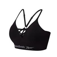 Reebok Womens Seamless Sports Bra | Women's Bras with Halter M, Black