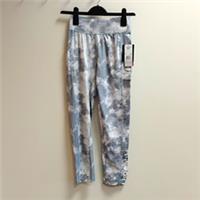 NEW: Reebok Girls Grey Tie-Dye Ankle Leggings Stretch Elastic Waist 13-14 Years