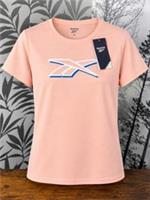 Reebok Vector T Shirt Peach Pink Size S Medium BNWT New With Tags - S Regular