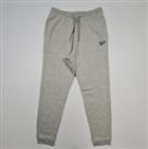 Reebok Mens Joggers Grey Medium Tapered Cotton Fleece Jogging Pants - M Regular