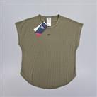 Reebok Womens T Shirt Khaki Green XXS Short Sleeves Activewear Running Top - 2XS Regular