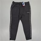 Reebok Mens Joggers Black XL Piping Fleece Joggings Pants GS9310 - XL Regular