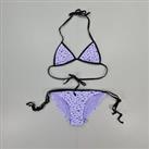 Reebok Womens Bikini Set Purple XS 36 Briefs & Triangle Bra - XS Regular