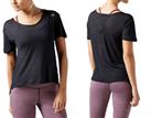 Reebok Women's Black Activchill Slub T-Shirt Size UK Large 36 - 37" Chest - UK Large 36 - 37&qu