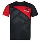 Reebok UFC Short Sleeve Crew Neck Black Red Mens T-Shirt AZ9019
