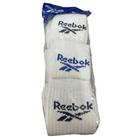 Reebok Boys 3 Pack Cotton Socks II - UK Size 3-6 - White