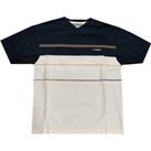 Reebok Mens Clearance Navy Contrast Striped T-Shirt - Medium