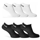 Reebok Mens unisex Socks White Or Black Low Cut Trainer 3 Pairs New Genuine - Medium UK 6.5-8 EUR 40-42 Regular