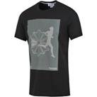 Reebok T-Shirt Mens Size L XL Black Short Sleeve Crew Graphic 90 StarCrest - L Regular