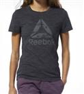 Reebok T-shirt Reebok TE Marble Logo Tshirt Womens Grey Size UK 8 #REF132 - 8 Regular