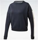 REEBOK Womens Navy Linear Logo Crew Sweatshirt UK Size 12-14 #REF143