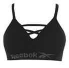 REEBOK Strap Sports Bra Womens Black Size UK XS 8 #REF49