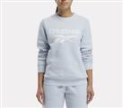 Ladies Reebok Identity Fleece Big Logo Crew Sweatshirt Jumper Sweater 10003762