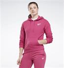 Ladies RI SL Reebok Identity French Terry Hoodie Swatter Pullover Top Pink - 2XS, XS, S, M, L, XL Re