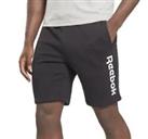Mens Reebok Logo Shorts - Gym Running Sports Fitness - Black - M Regular
