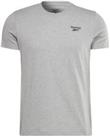 Mens Reebok Logo T-Shirt Top - Grey - Gym Running Fitness - M Regular