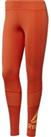 New Women's Ladies Reebok Leggings Bottoms Pants - Running Fitness Gym - Orange - XS Regular