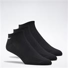 Reebok 3 Pack Low Cut Sock Tech Style Black Size 6.5-8 - 6 Plus Regular