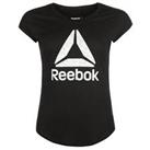 Reebok Ladies Capped Sleeves Logo T-Shirt - 50% OFF !!! SALE !!! - 8-10 (S) Regular
