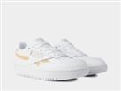 Reebok CL Couble Girls Trainers Reebok Leather Junior Court Trainer White 3-5.5