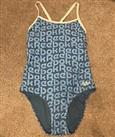 REEBOK Swimming Costume Ladies Swimwear One Piece Blue Medium - M Regular