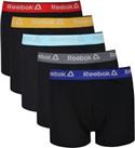 5 x Reebok Boys Performance Boxer Trunks Shorts 6-7 Years Black New in 5 Pack - 6-7 Years Regular