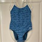 BNWT Reebok Swimsuit Swimming Costume Swimwear One Piece Blue Racing - Large - L Regular