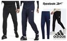 REEBOK adidas Tracksuit Bottoms Black Navy Size Mens Track Pant Poly Jog Pants - X-Small - 27/29 Wai
