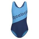 Reebok Size Small UK 10 Rita Swimsuit One Piece Swimming Costume Essential Blue - S SMALL 8 10 Regul