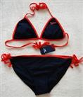REEBOK ALLEGRA Women's Triangle Bikini 2 PCS Swimwear Beach Wear Navy Red size L