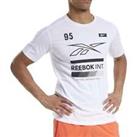 Reebok Mens Speedwick Graphic Move Short Sleeve Training Top - White - S Regular