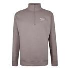 Reebok Mens Quarter Zip Sweater 1/4 Fleece Top Collared - S Regular