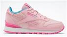 REEBOK CLASSIC LEATHER STEP N FILL KIDS TRAINERS,PINK,Size 10 UK