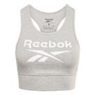 Reebok Womens Ri Bl Ctn Bra Medium Impact Sports Training Fitness Gym Crop Tops - 12-14 (M) Regular