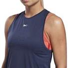 Reebok Womens United By Fitness Perforated Training Vest Tank Top - Navy - UK Size Regular