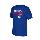 New York Rangers T-Shirt (Size S) Men's Reebok NHL Playoffs Logo Top - S Regular