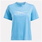 Reebok Womens Workout Ready Supremium T-Shirt - Essential Blue / 2XS / 0-2 - 2XS Regular