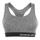 Reebok Womens 2 Pack Crop Top Sports Bra - Grey Marl / XS - XS Regular