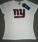 NFL Reebok Ladies New York Giants Hand Sewn Sequin T-Shirt - Size M or L - New - M Regular