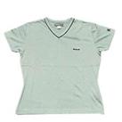 Reebok Womens Classic Lined Collar T-Shirt 2 - Green - UK Size 12