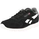 Reebok Classic Leather Boys Trainers - Black Suede